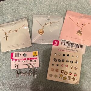 Faith and Joy Gold Earrings Set